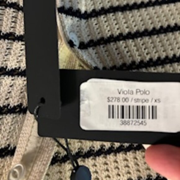NWT RAG AND BONE VIOLA STRIPED POLO - Picture 2 of 11